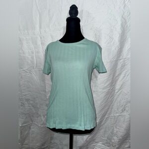 Vintage Elegant Ann Taylor Mint Cotton Shirt in size M